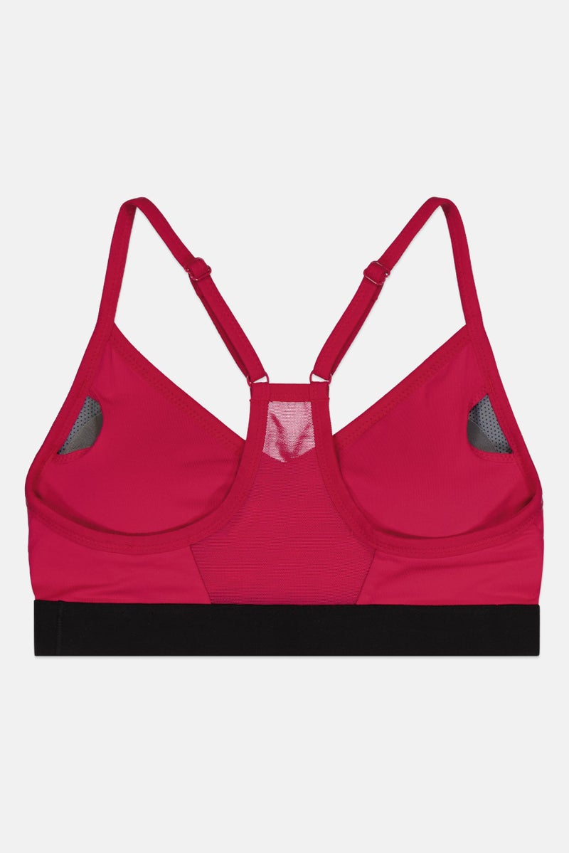 Nike Women Brand Logo Padded Sports Bra, Fuchsia - Image 3